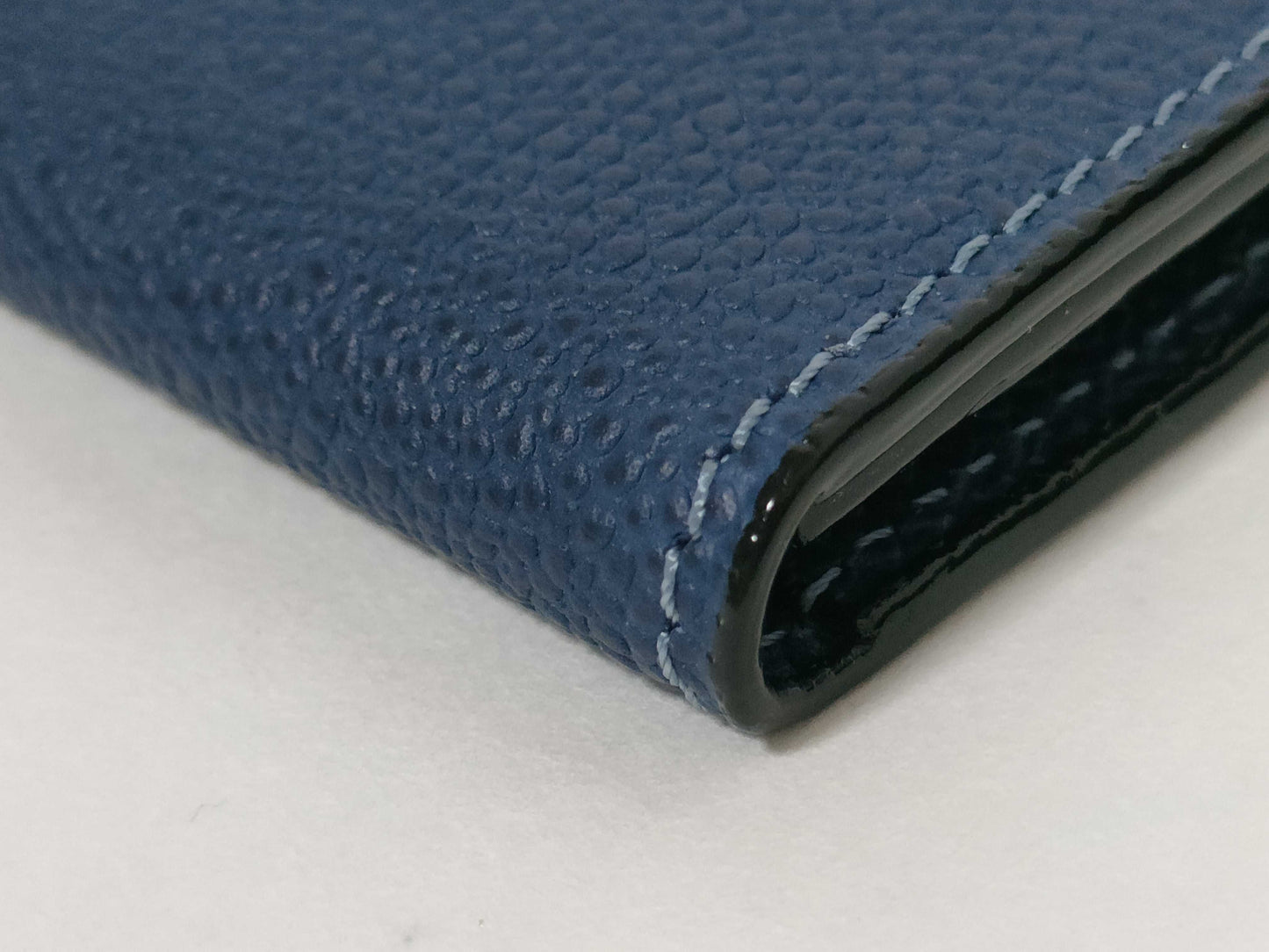 Valextra Business Card Case, Soft Calfskin, Navy. Card Case, Pass Case, Business Card Holder