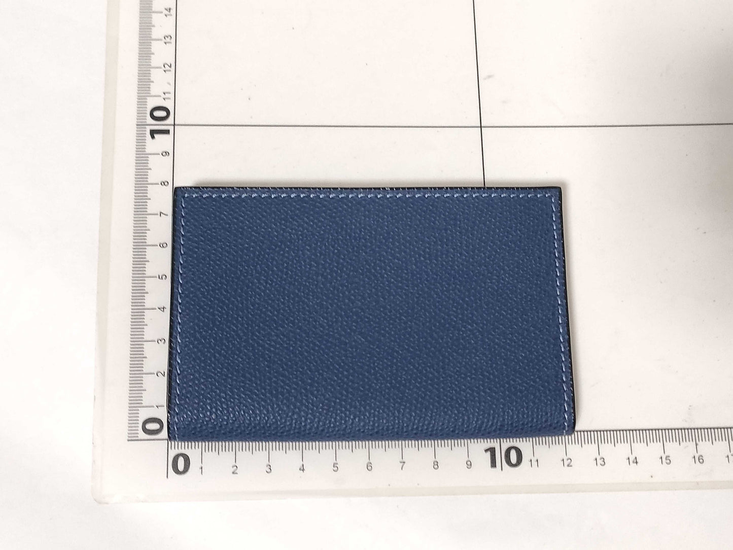 Valextra Business Card Case, Soft Calfskin, Navy. Card Case, Pass Case, Business Card Holder