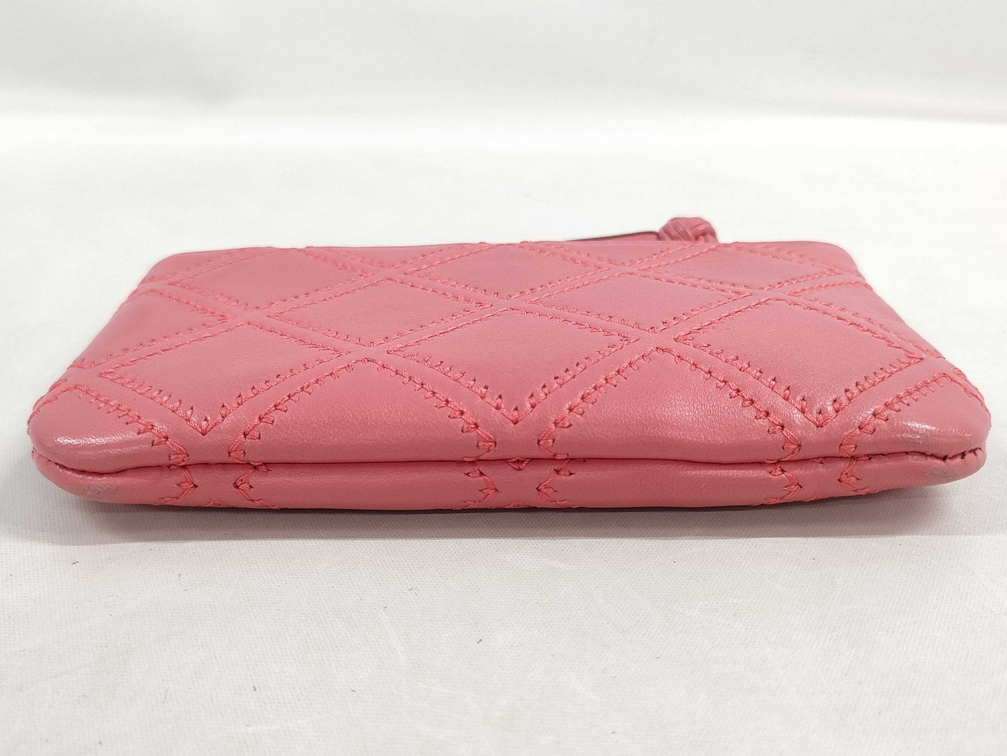 CHANEL Mini Pouch Leather Pink Pouch