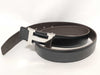 HERMES Constance H Belt, Box Calf, Black/Dark Brown, #85