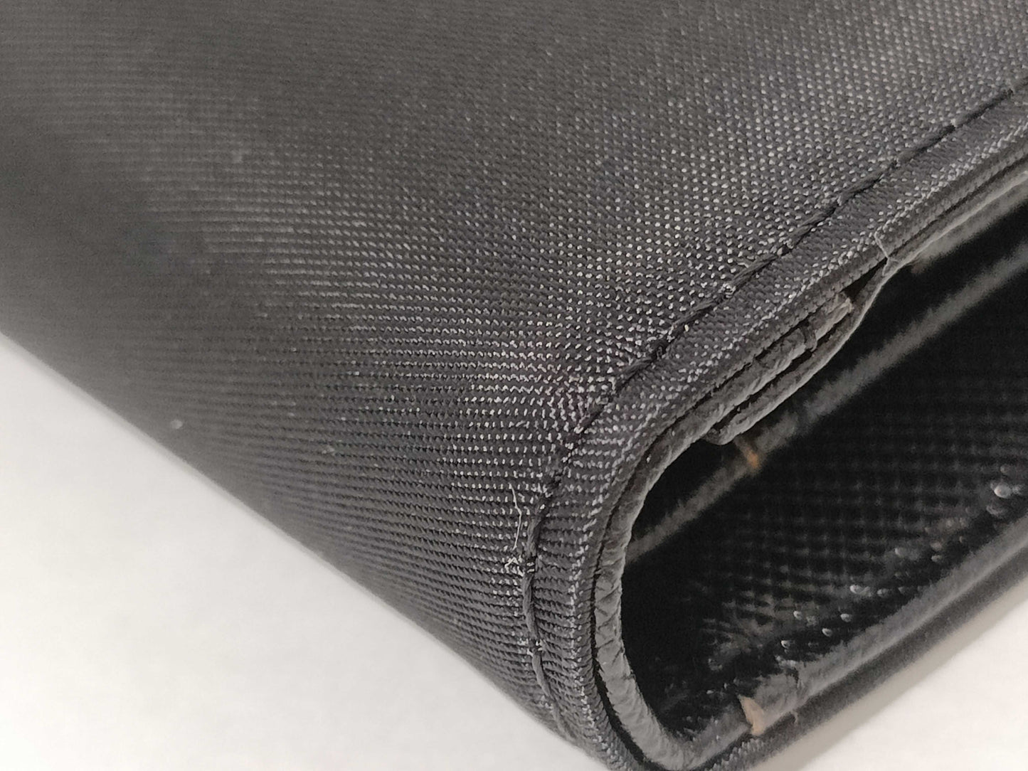 PRADA Prada Tri-fold Long Wallet Nylon Black B2811 Wallet