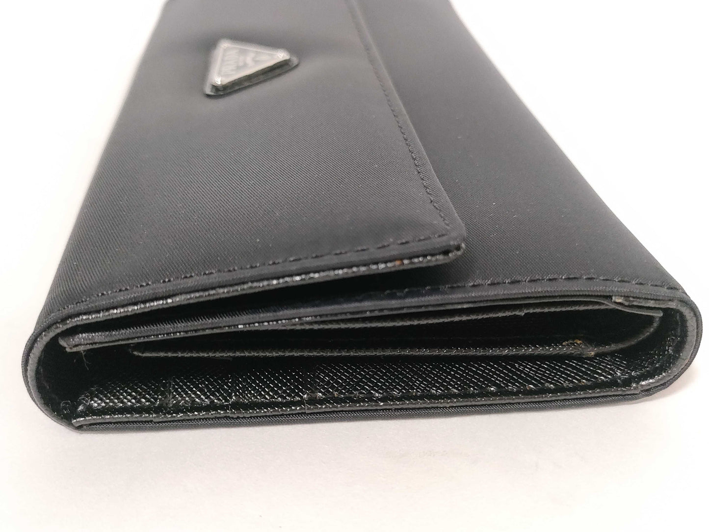 PRADA Prada Tri-fold Long Wallet Nylon Black B2811 Wallet