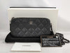 CHANEL Matelasse Chain Wallet Leather Black Shoulder Bag