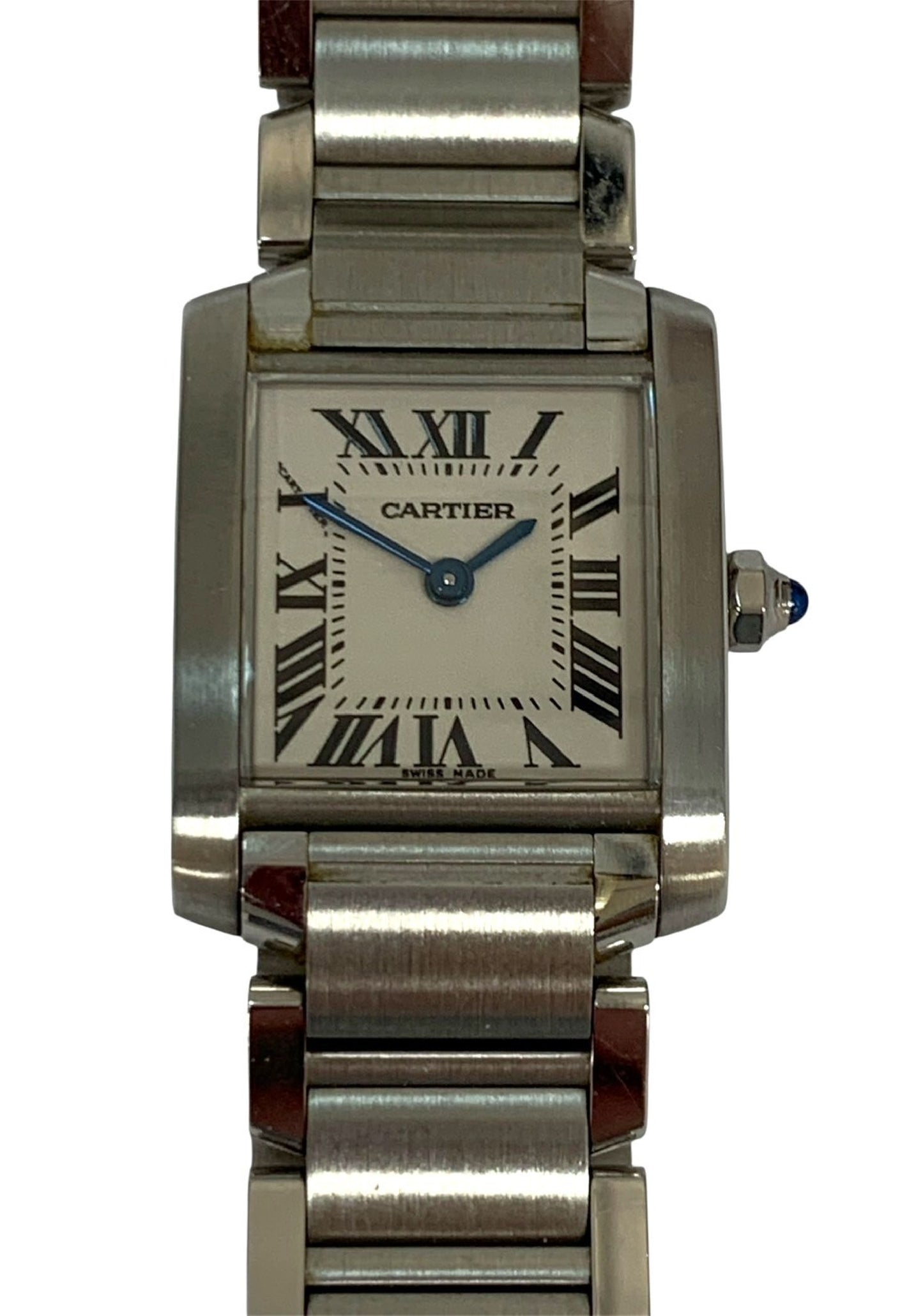 Cartier Tank Française SM W51008Q3 2384 173994CE Quartz White Dial Women's Watch