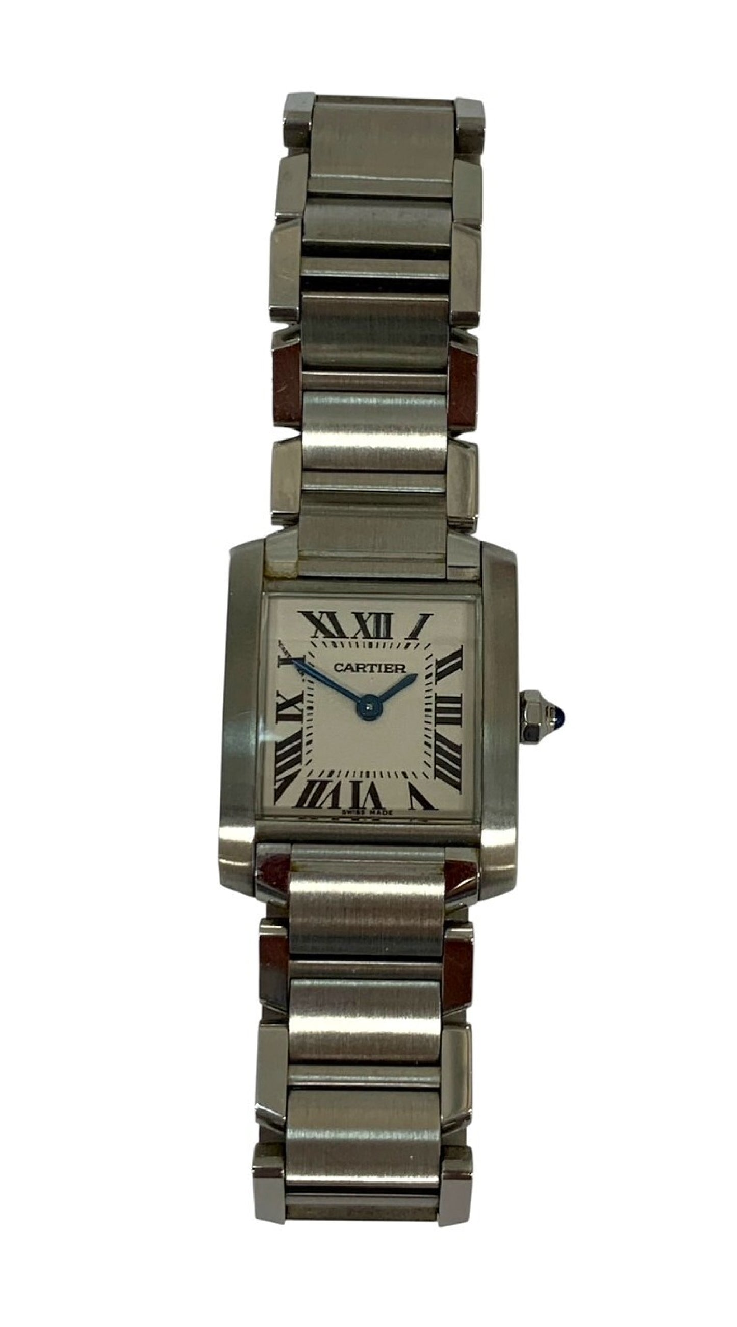 Cartier Tank Française SM W51008Q3 2384 173994CE Quartz White Dial Women's Watch