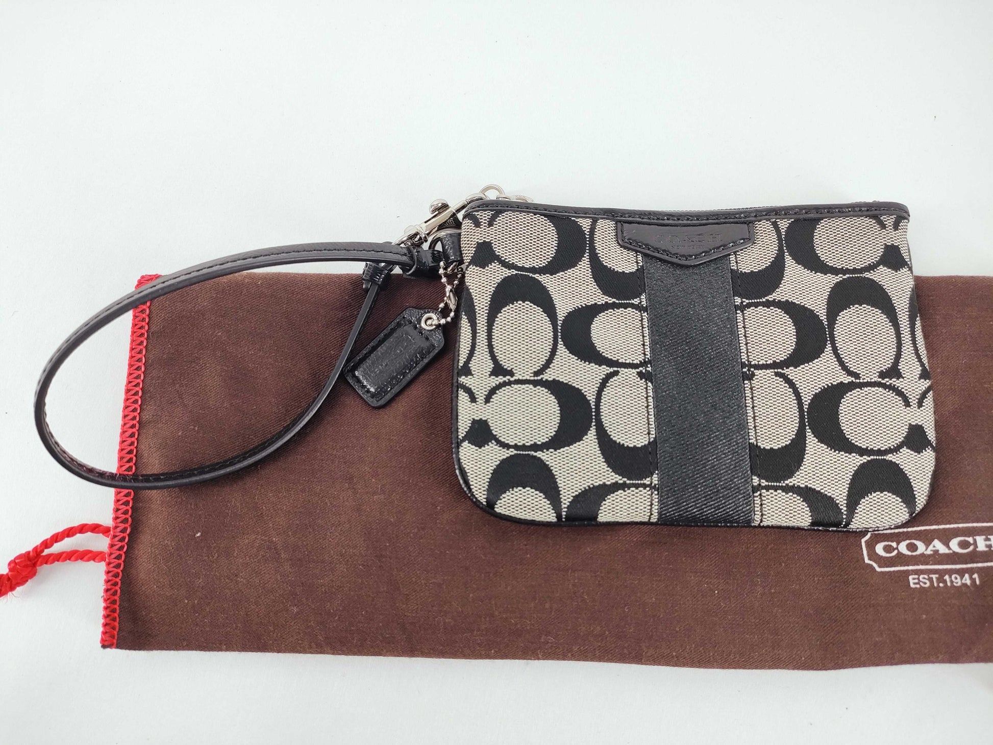 COACH Signature Coach Pouch Signature Handbag Black Handbag