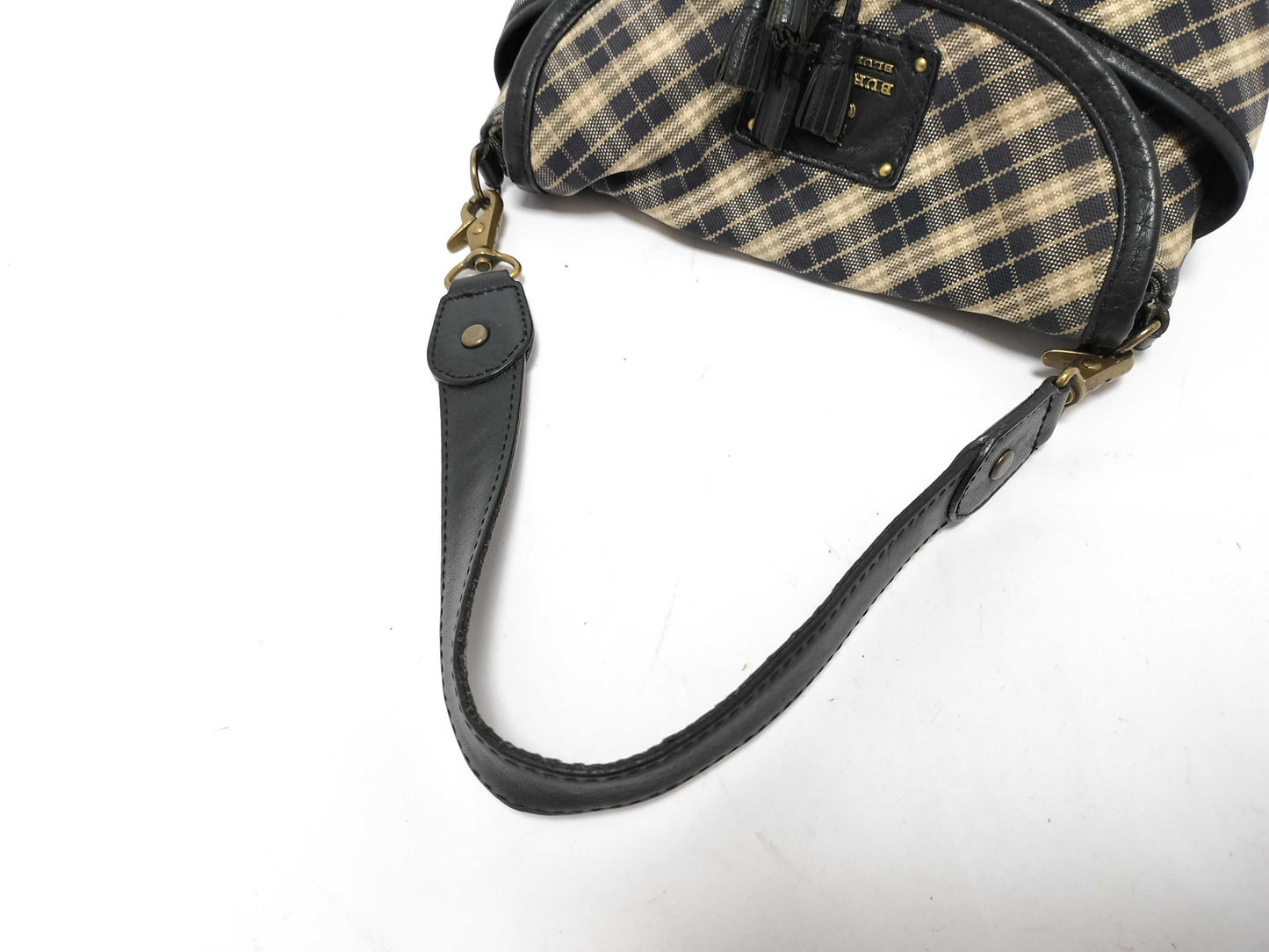 BURBERRY Handbag Tassel Black Shoulder Bag