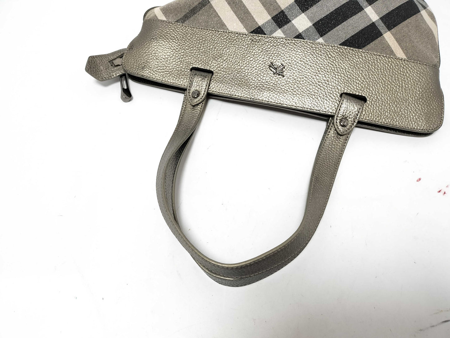 BURBERRY Silver Tote Bag
