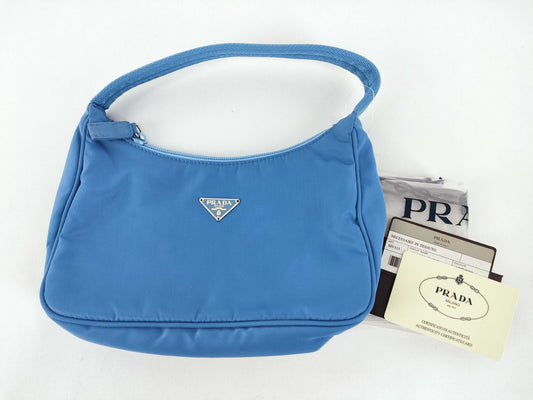 PRADA Nylon Prada Handbag Nylon Blue Handbag