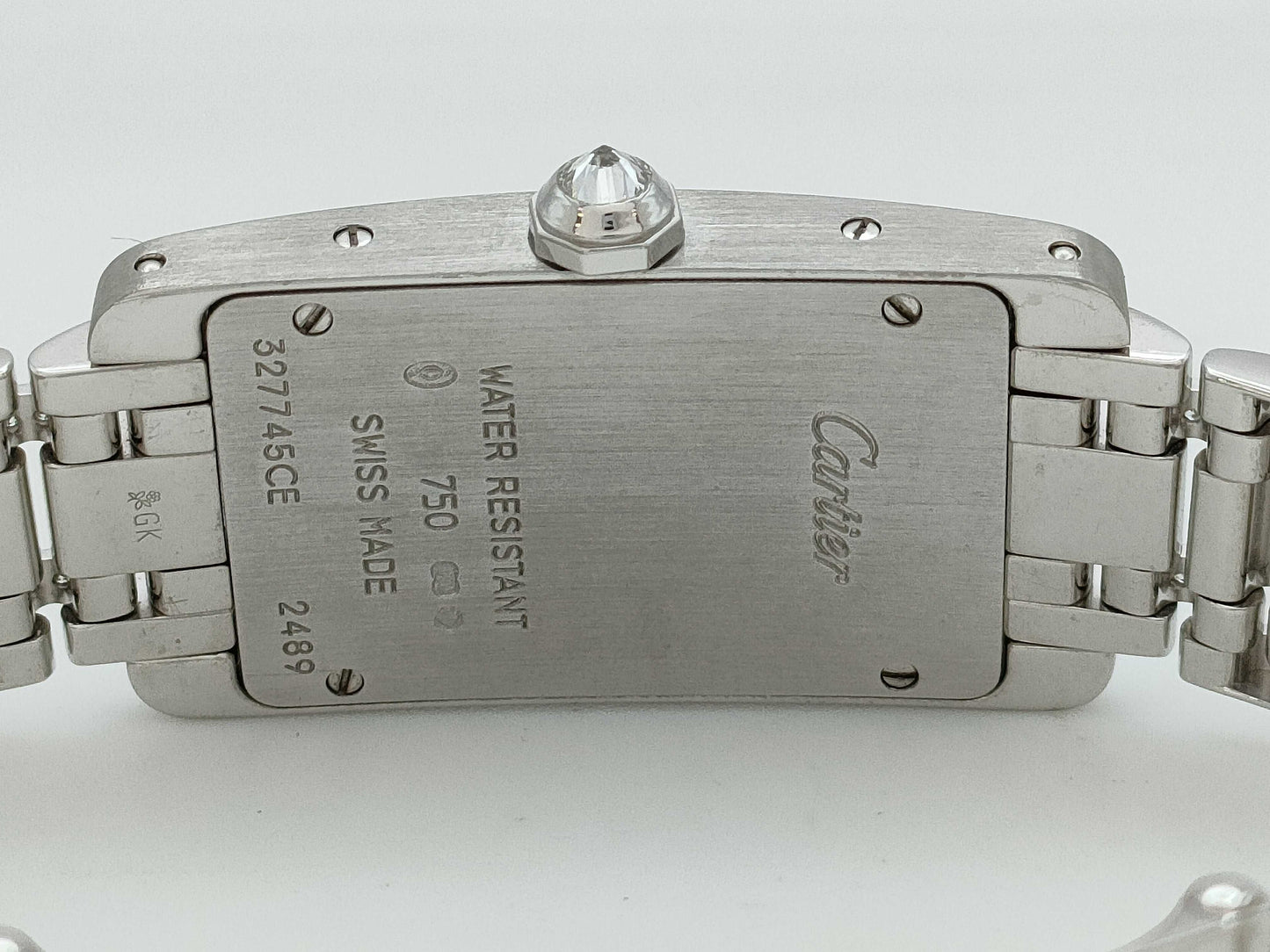 Cartier Tank Américaine Full Diamond 2489 327745CE Quartz 18K Gold Women's Watch
