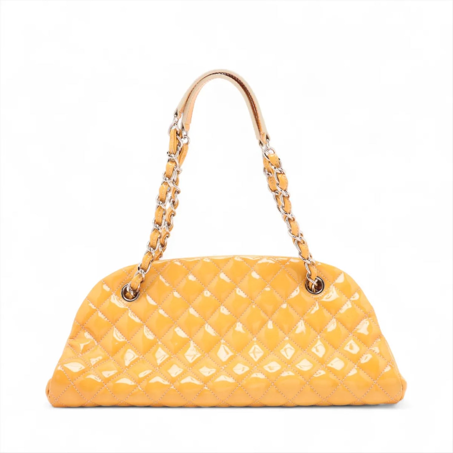 CHANEL Mademoiselle Patent Leather Chain Shoulder Bag, No. 14, Includes Seal and Dust Bag