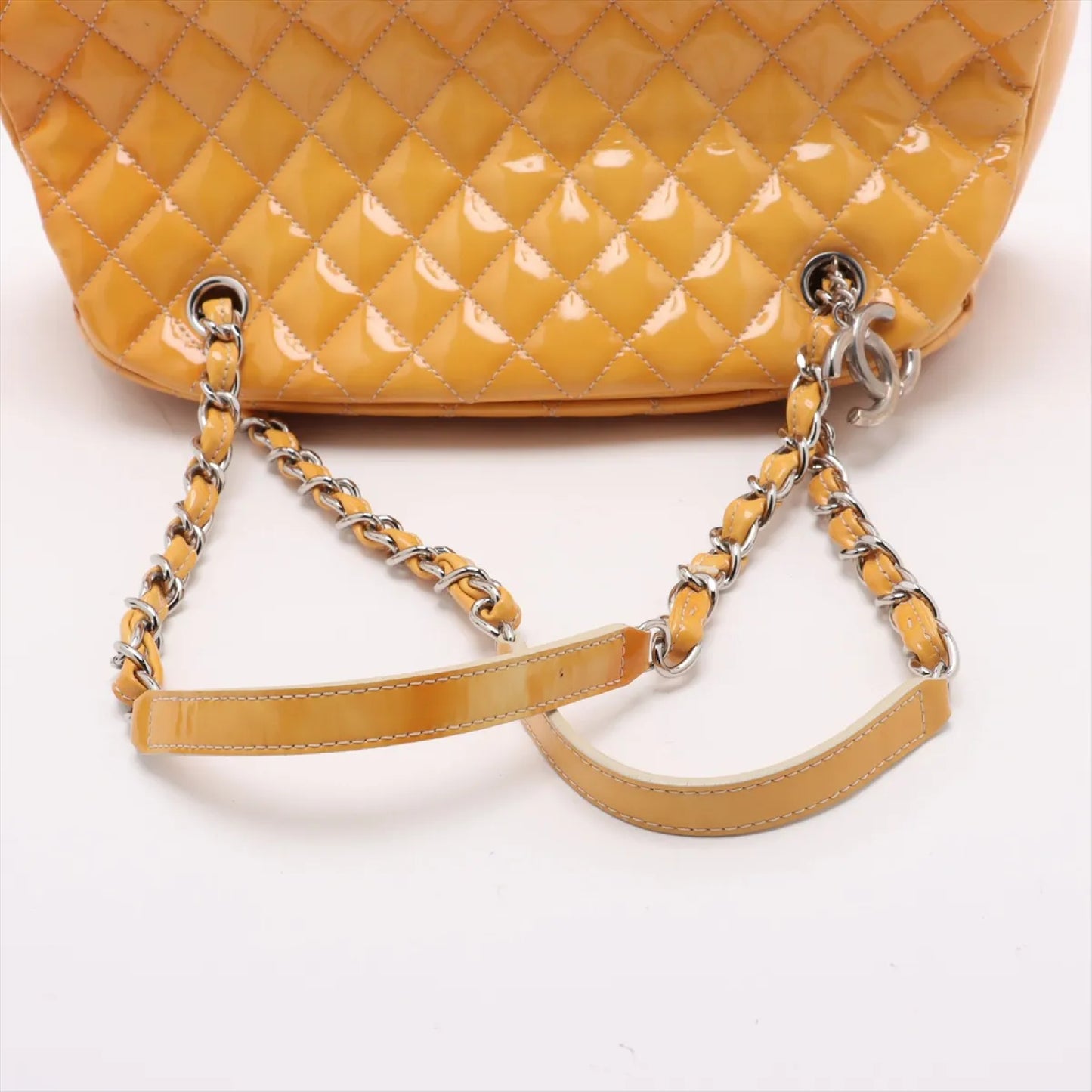 CHANEL Mademoiselle Patent Leather Chain Shoulder Bag, No. 14, Includes Seal and Dust Bag
