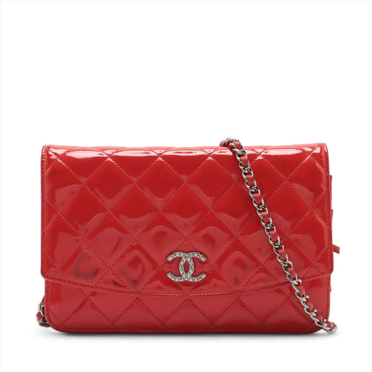 CHANEL Matelasse Patent Leather Shoulder Bag, No. 14