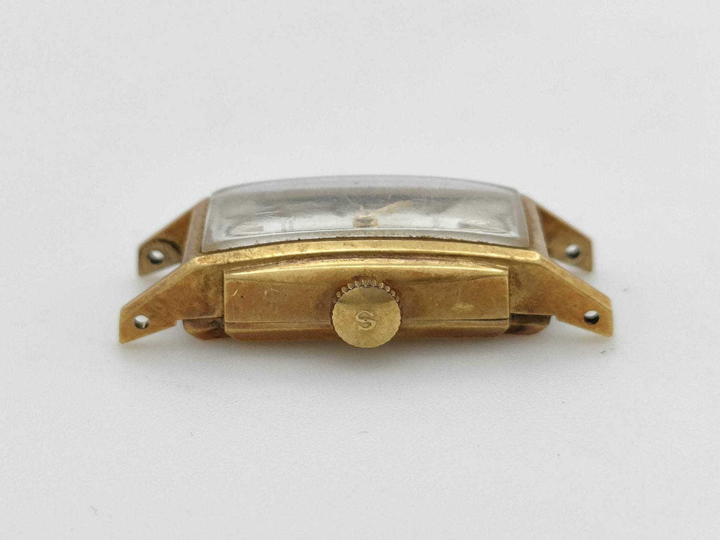 Hand-wound K18 ladies' watch