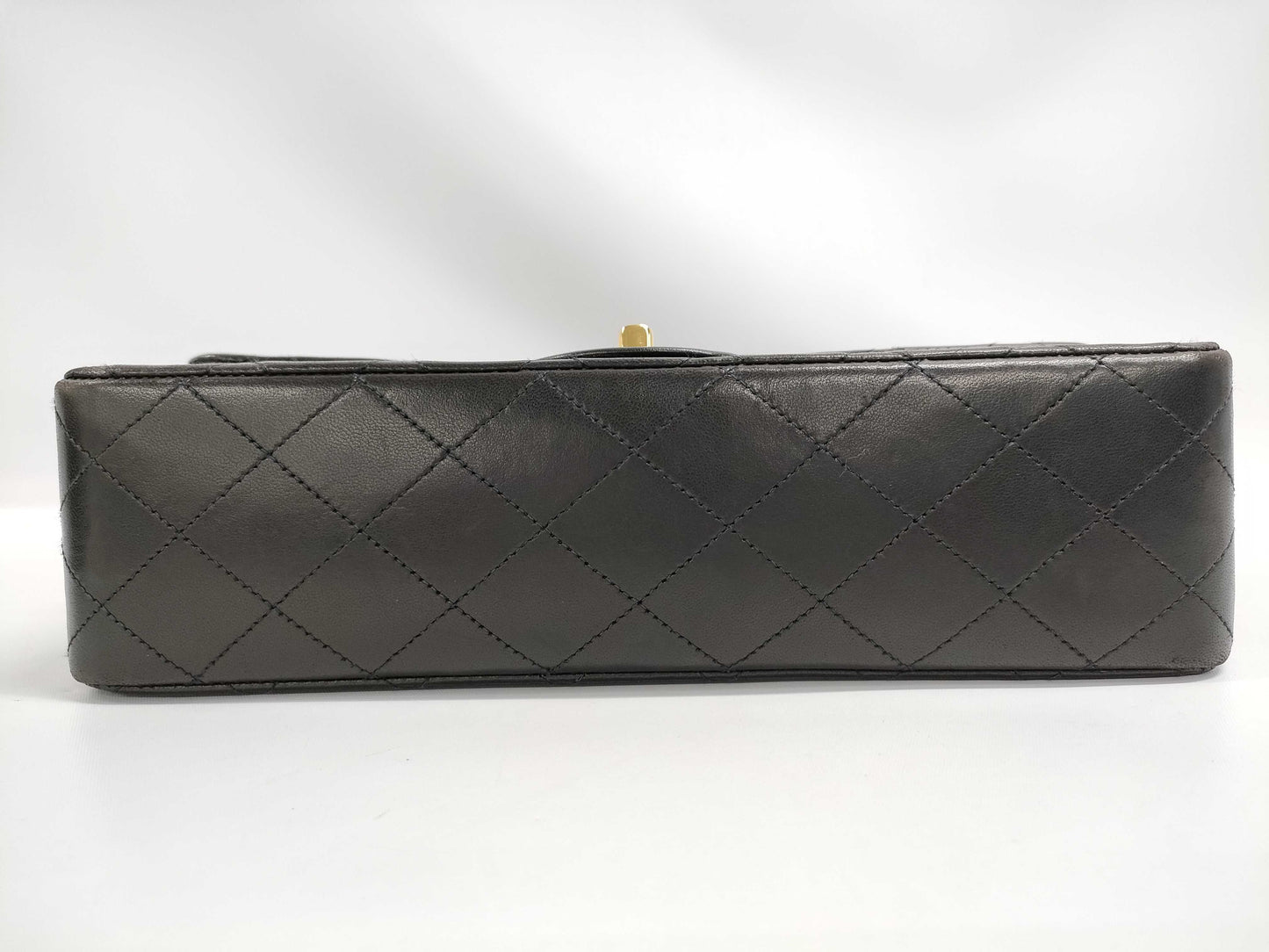CHANEL Matelasse 25 Lambskin Double Flap Double Chain Bag in Black with Gold Hardware, 3960488 A01112 Shoulder Bag