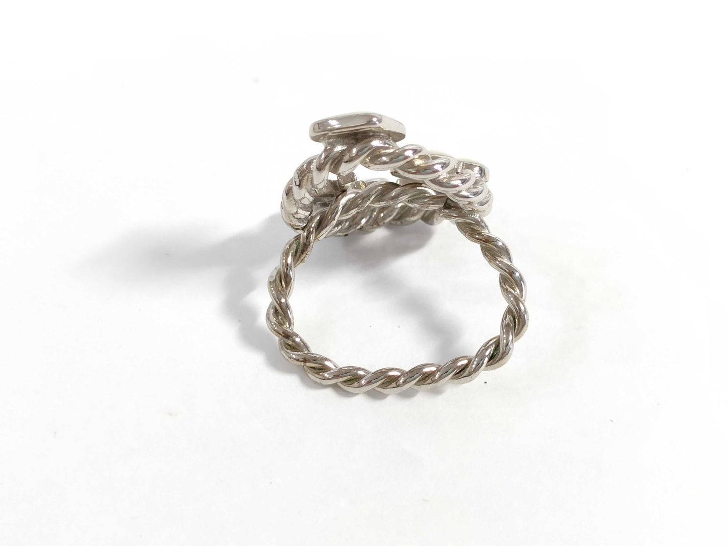 LOUIS VUITTON LOUIS VUITTON Monogram Vuitton Berg Sweet Monogram Ring GP Silver Ring