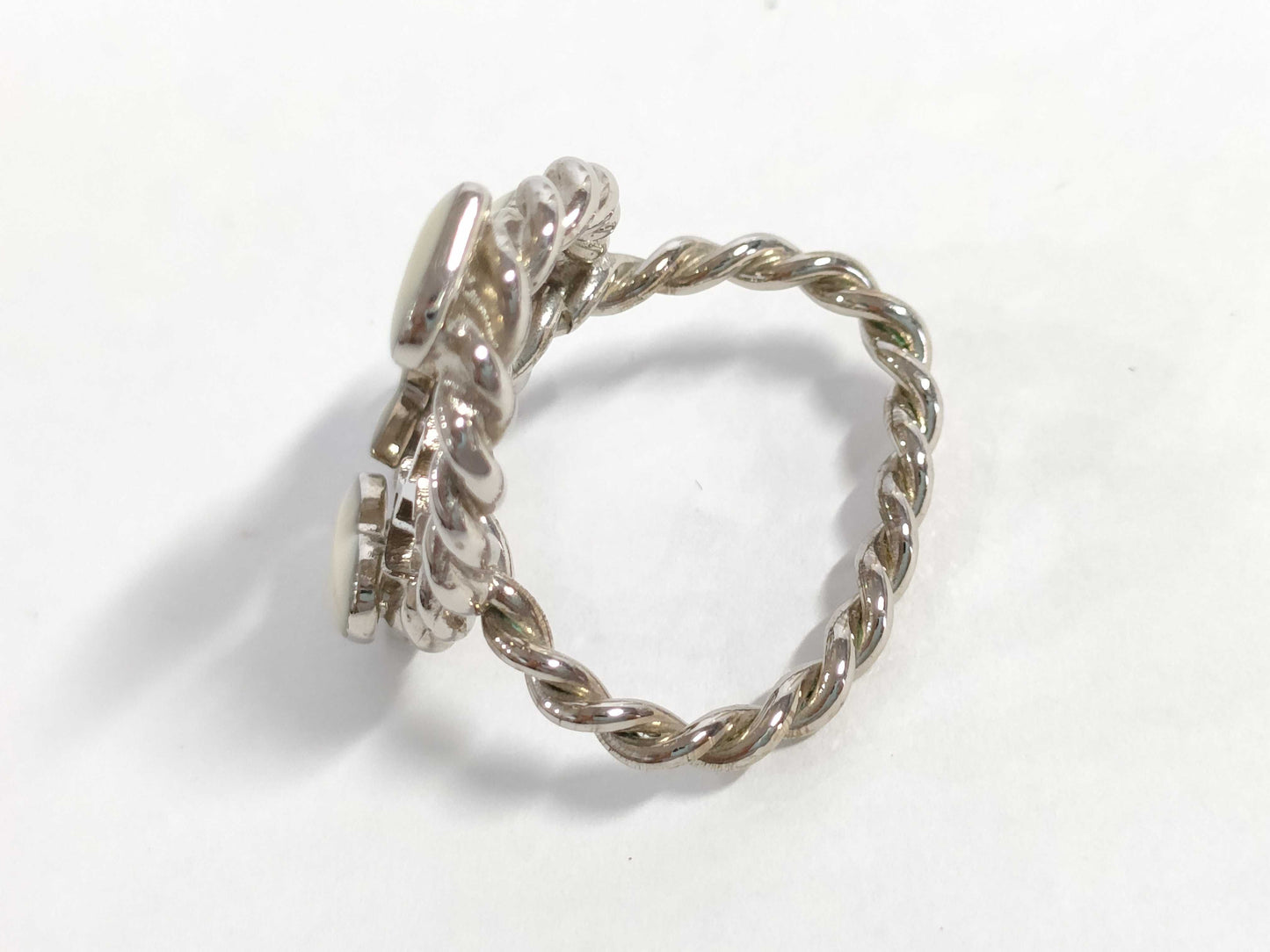LOUIS VUITTON LOUIS VUITTON Monogram Vuitton Berg Sweet Monogram Ring GP Silver Ring