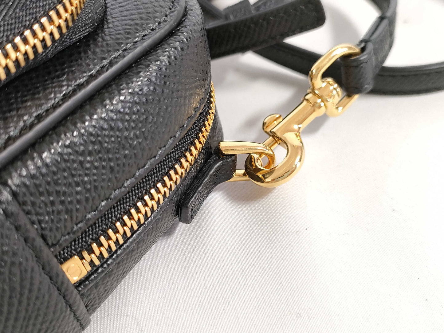 Dior Christian Dior Caro Double Pouch Leather Shoulder Bag Black
