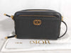 Dior Christian Dior Caro Double Pouch Leather Shoulder Bag Black