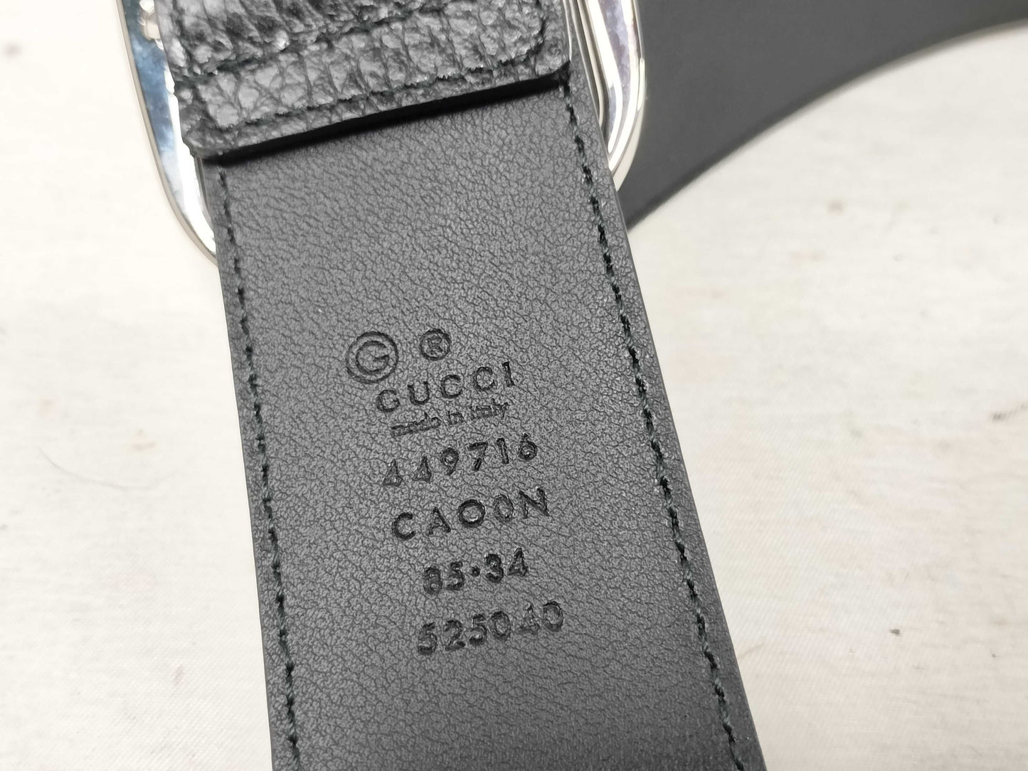 GUCCI Gucci Leather Belt Black 449716 Belt