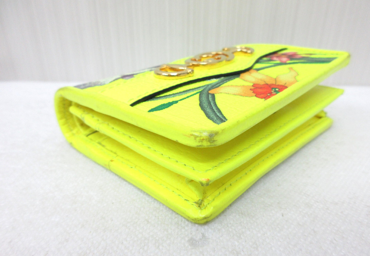 GUCCI GUCCI 0959 536353 Flora Leather Flower Print Bifold Wallet