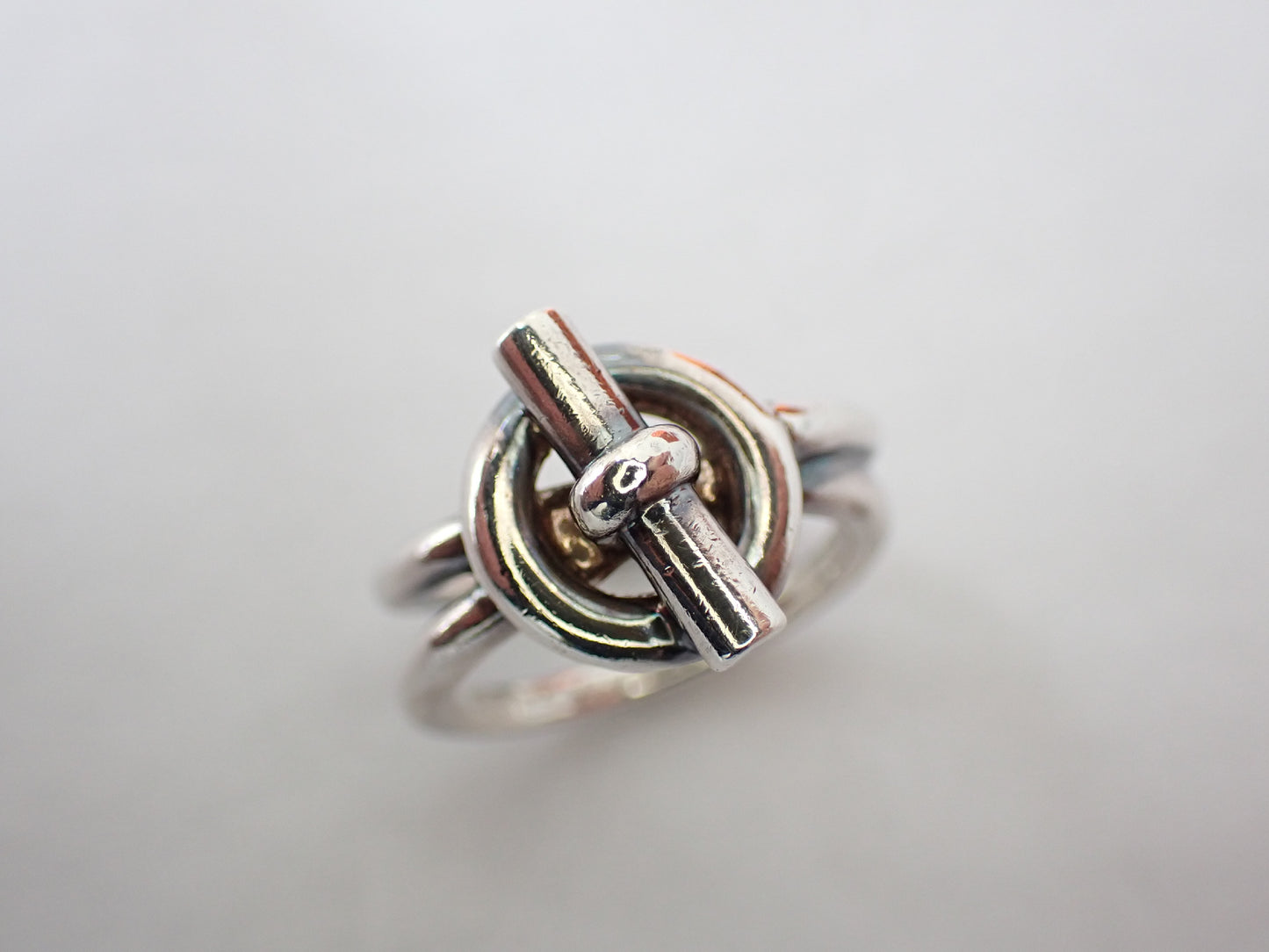 HERMES Croisette Echappé Double Ring, Ag925, #51