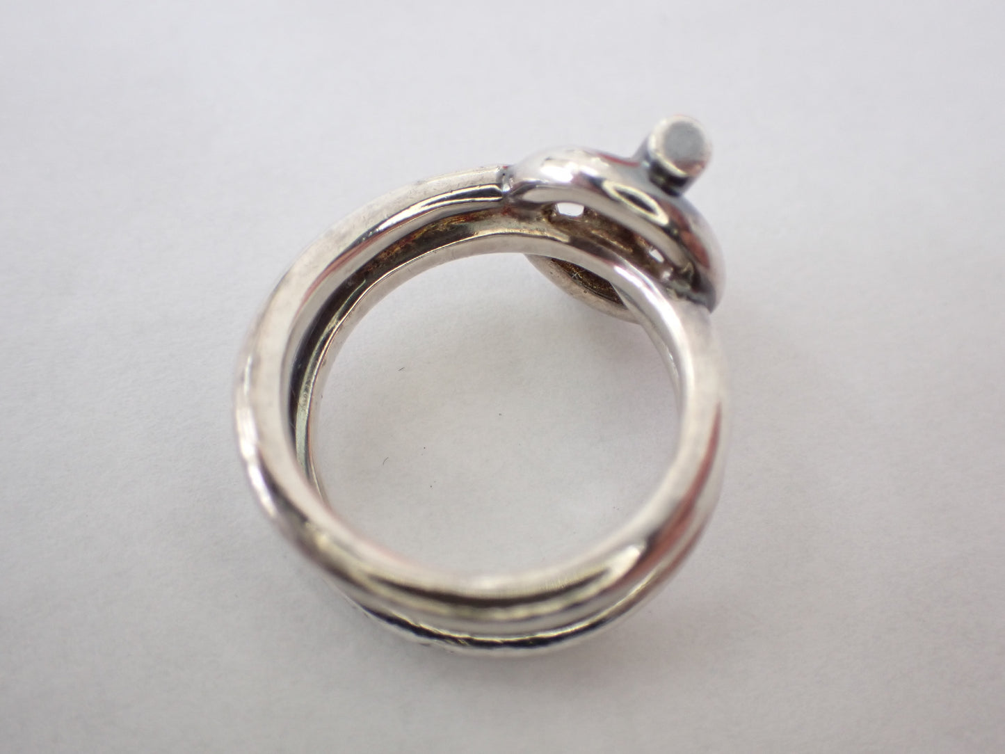 HERMES Croisette Echappé Double Ring, Ag925, #51