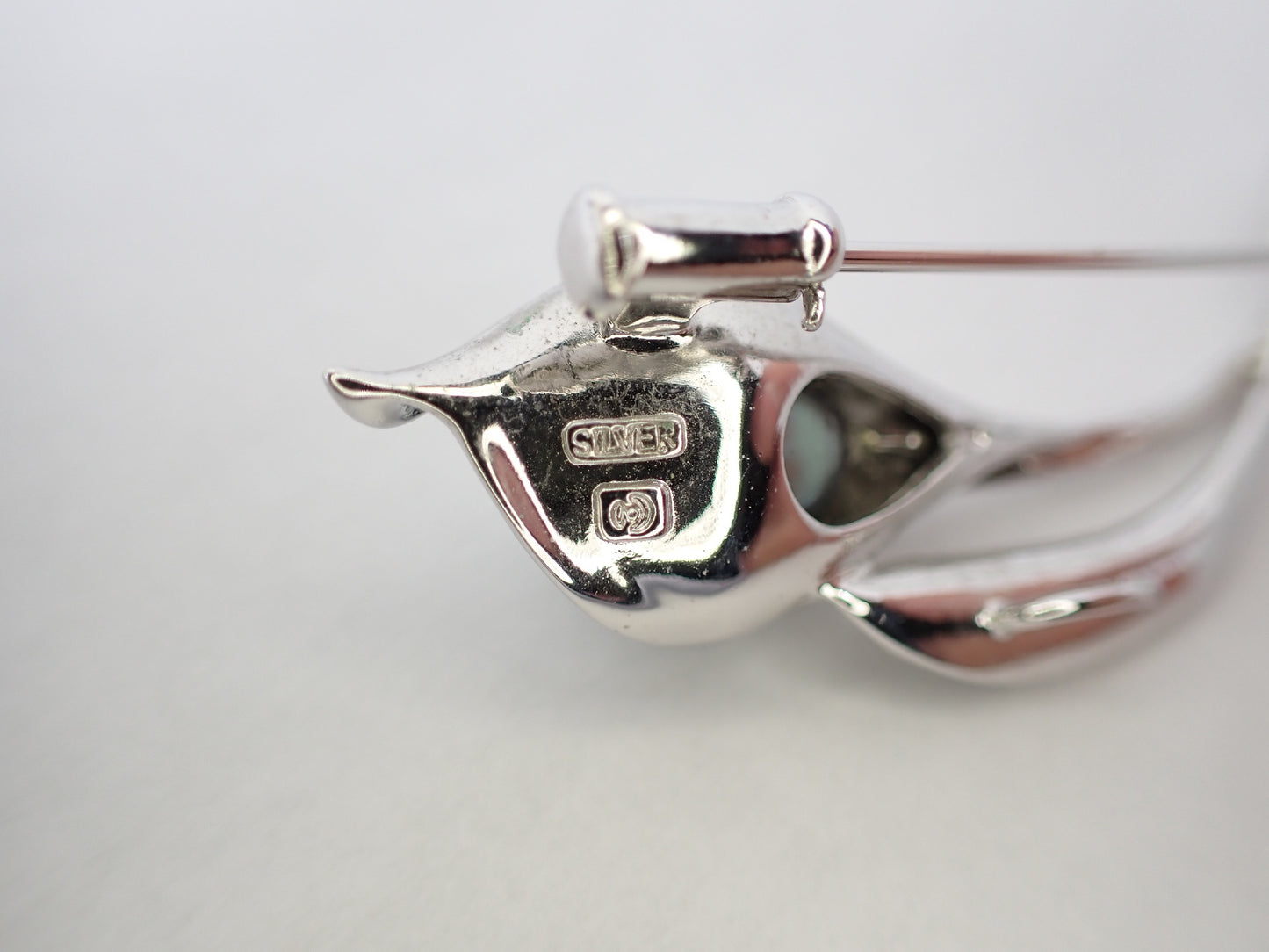 TASAKI Black Pearl Brooch, Approx. 9.2mm Diameter, Sterling Silver, 6.7g