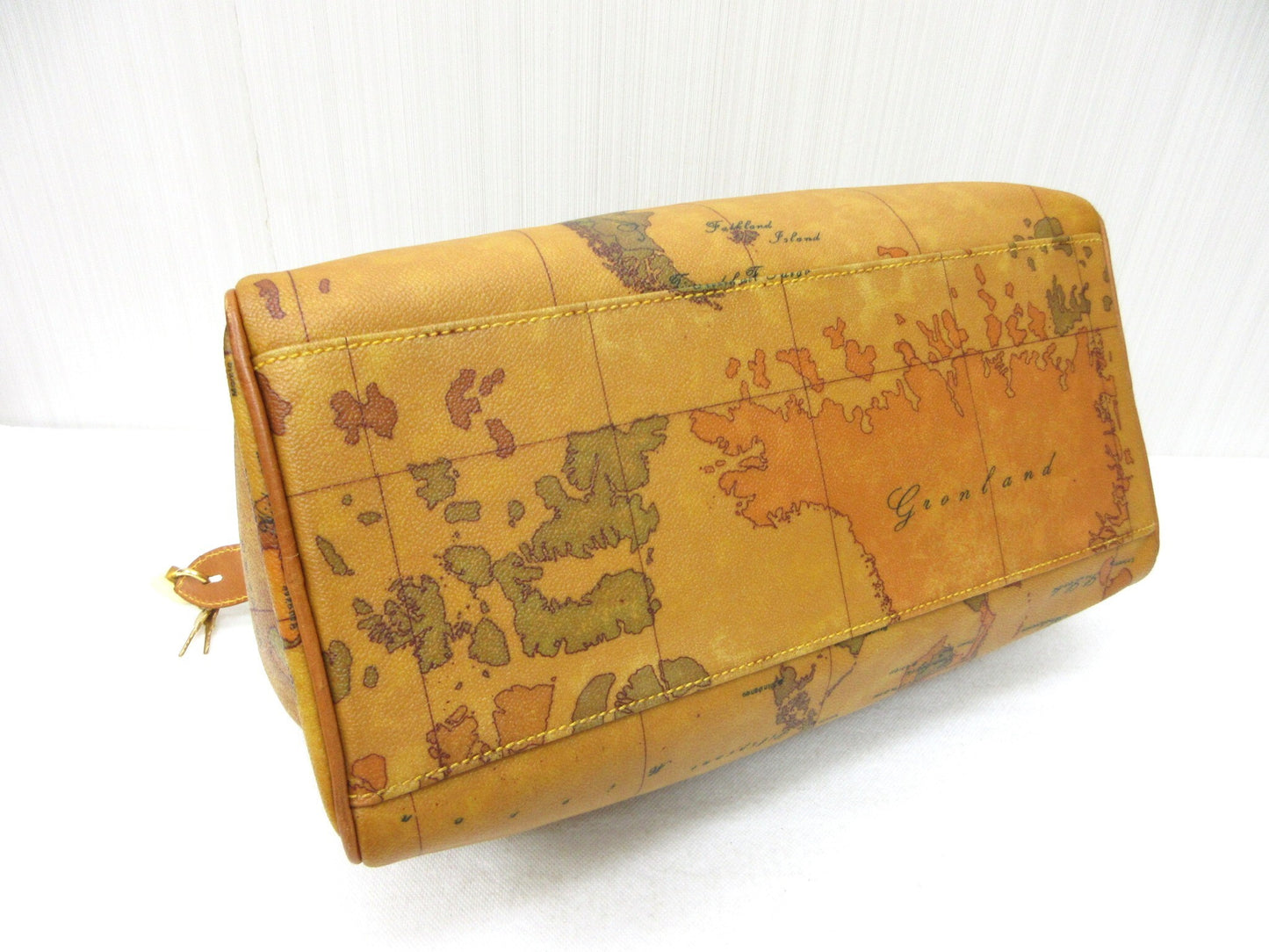 PRIMA CLASSE Map Print Boston Bag, Approx. W35 x H20cm