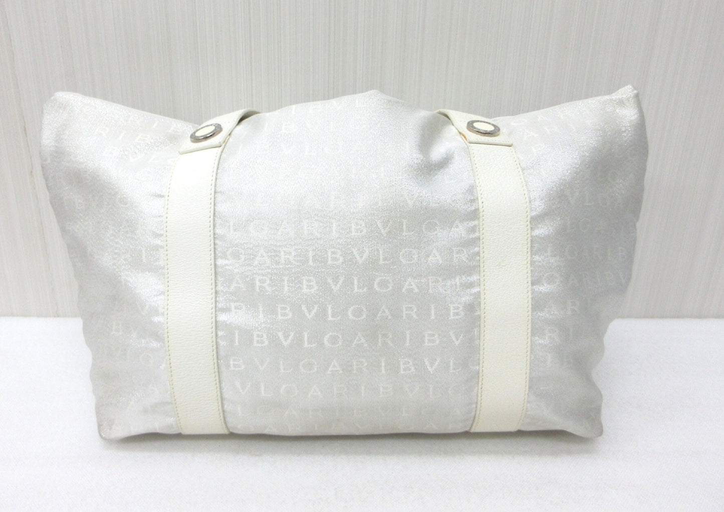BVLGARI Logomania Canvas and Leather Handbag Tote Bag, Approx. W42 x H24cm