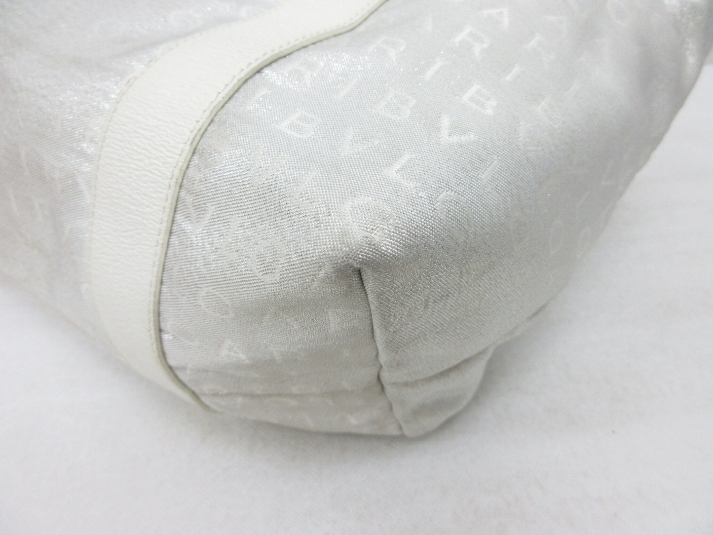BVLGARI Logomania Canvas and Leather Handbag Tote Bag, Approx. W42 x H24cm