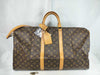 LOUIS VUITTON Monogram Keepall Bandouliere 55 Boston Bag