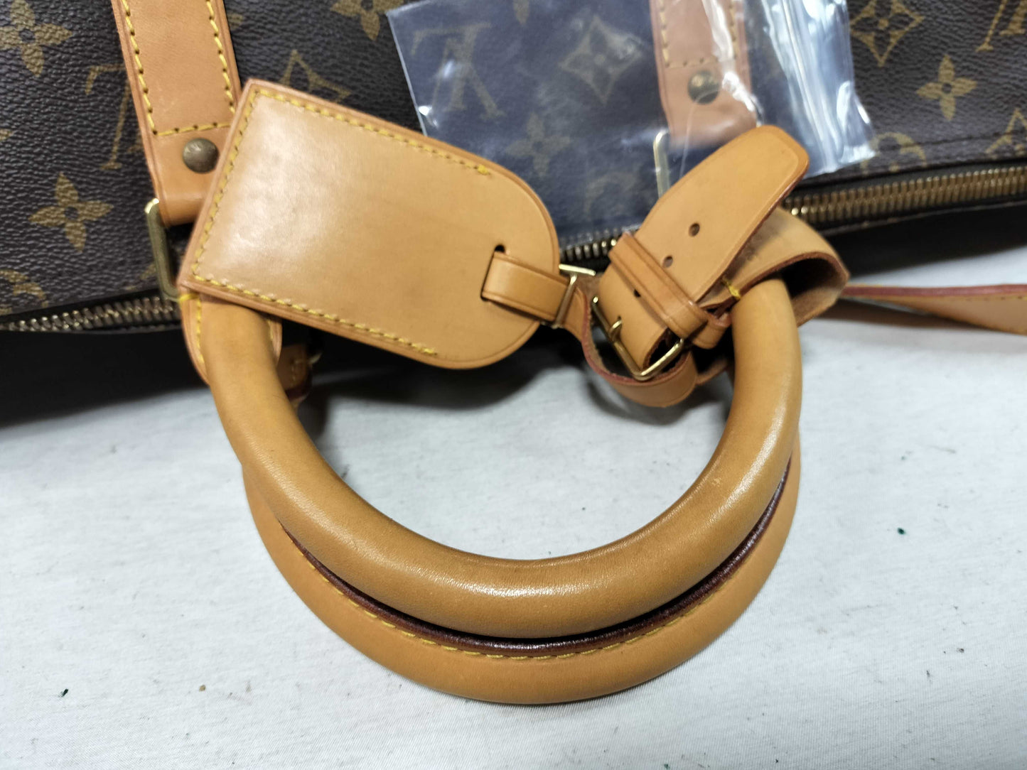 LOUIS VUITTON Monogram Keepall Bandouliere 55 Boston Bag