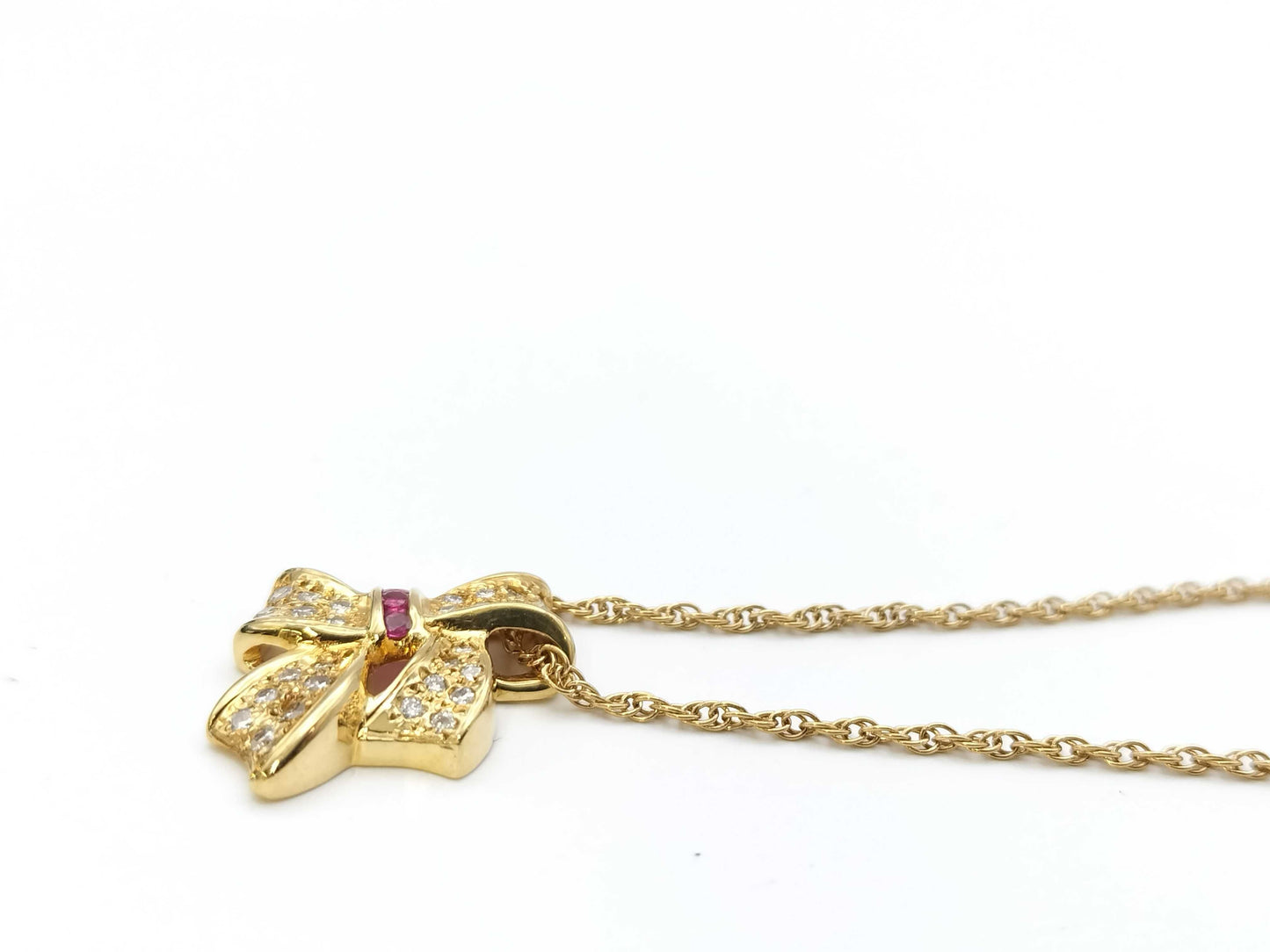 R0.07ct D0.20ct K18 5.5g Necklace