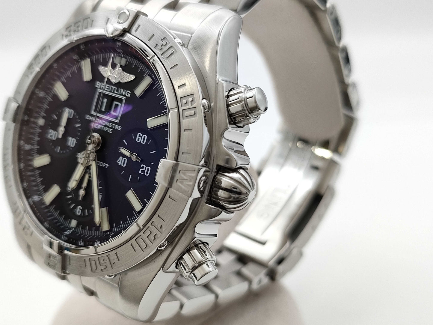 BREITLING Chronomat Blackbird A44359 2366867 SS AT Black Dial Men's Watch