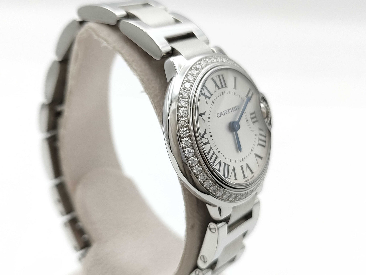 Cartier Ballon Bleu W4BB0015 3009 796844YX Stainless Steel Quartz Silver Dial Women's Watch