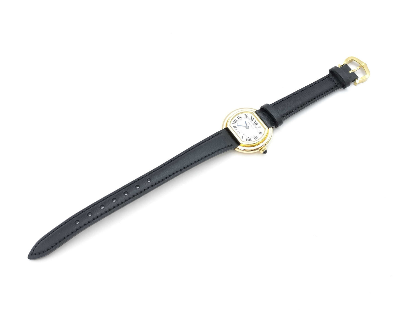 Cartier Ellipse 81974053 670811234 Manual Winding PARIS Dial 18K Gold Unmoving Women's Watch