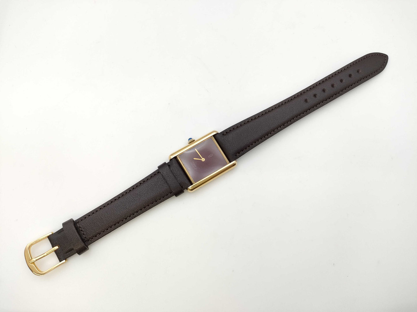 Cartier Must Tank 6 132820 Bordeaux Dial Manual Winding Women's Watch