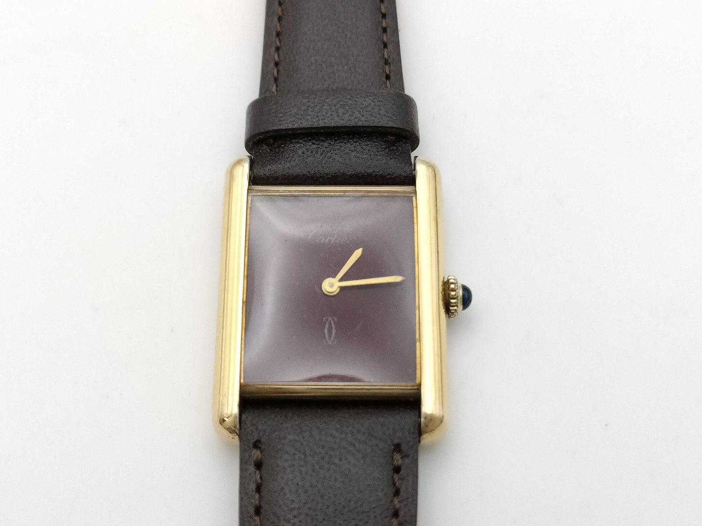 Cartier Must Tank 6 132820 Bordeaux Dial Manual Winding Women's Watch