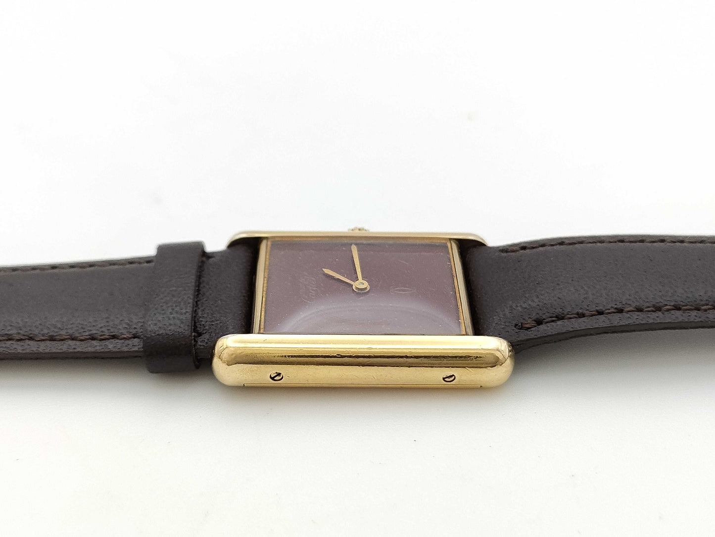 Cartier Must Tank 6 132820 Bordeaux Dial Manual Winding Women's Watch