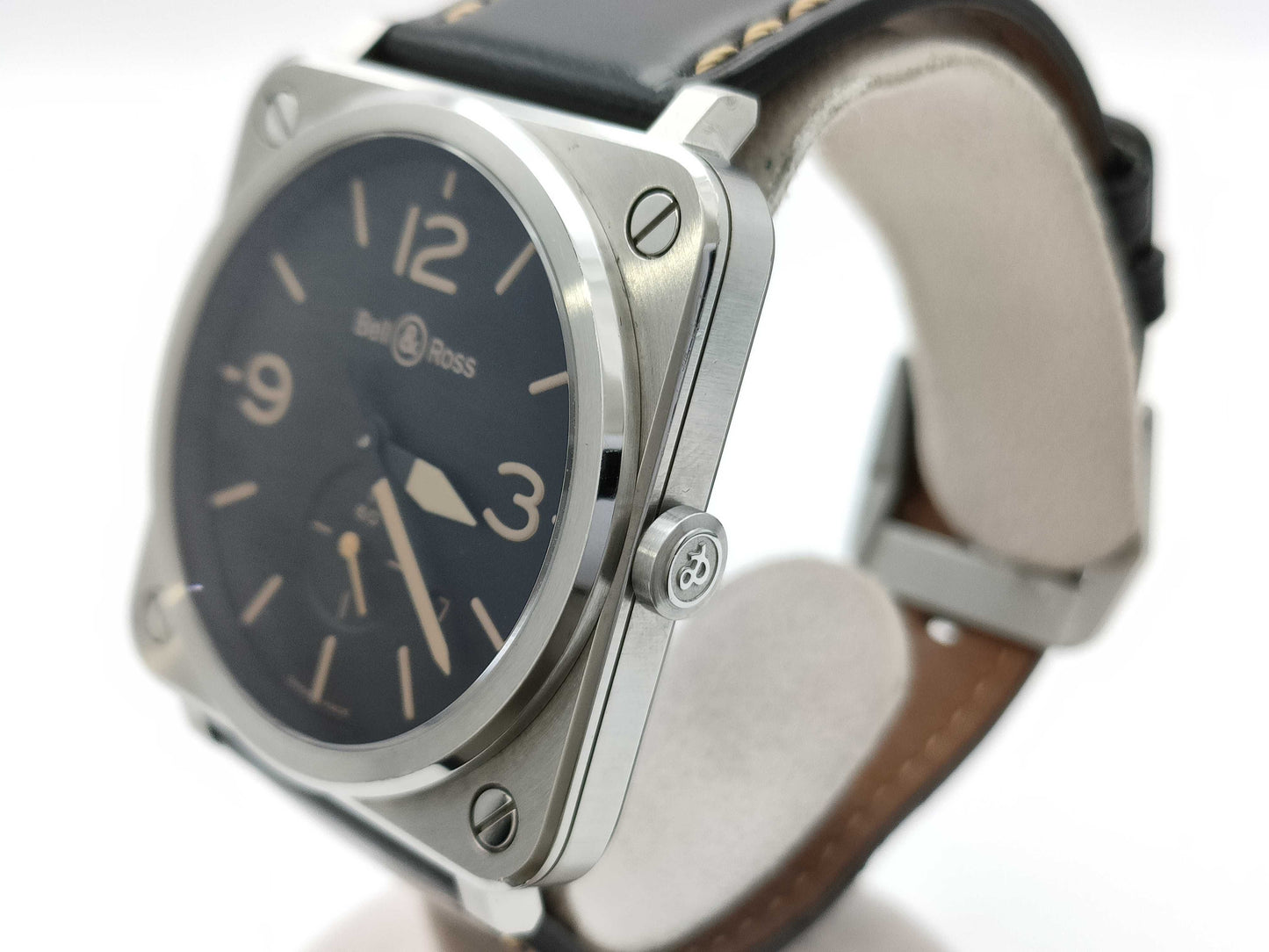Bell & Ross Heritage BRS-64-S-07080 Quartz Black Dial Men's Watch