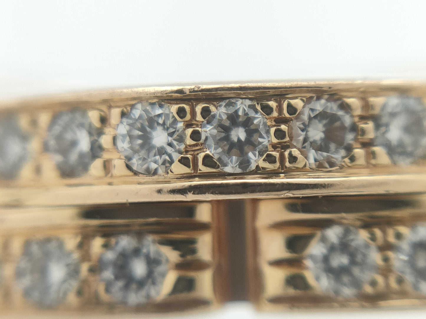 Cartier Maillon Panthère #49 Half Diamond PG Au750 5.5g Ring