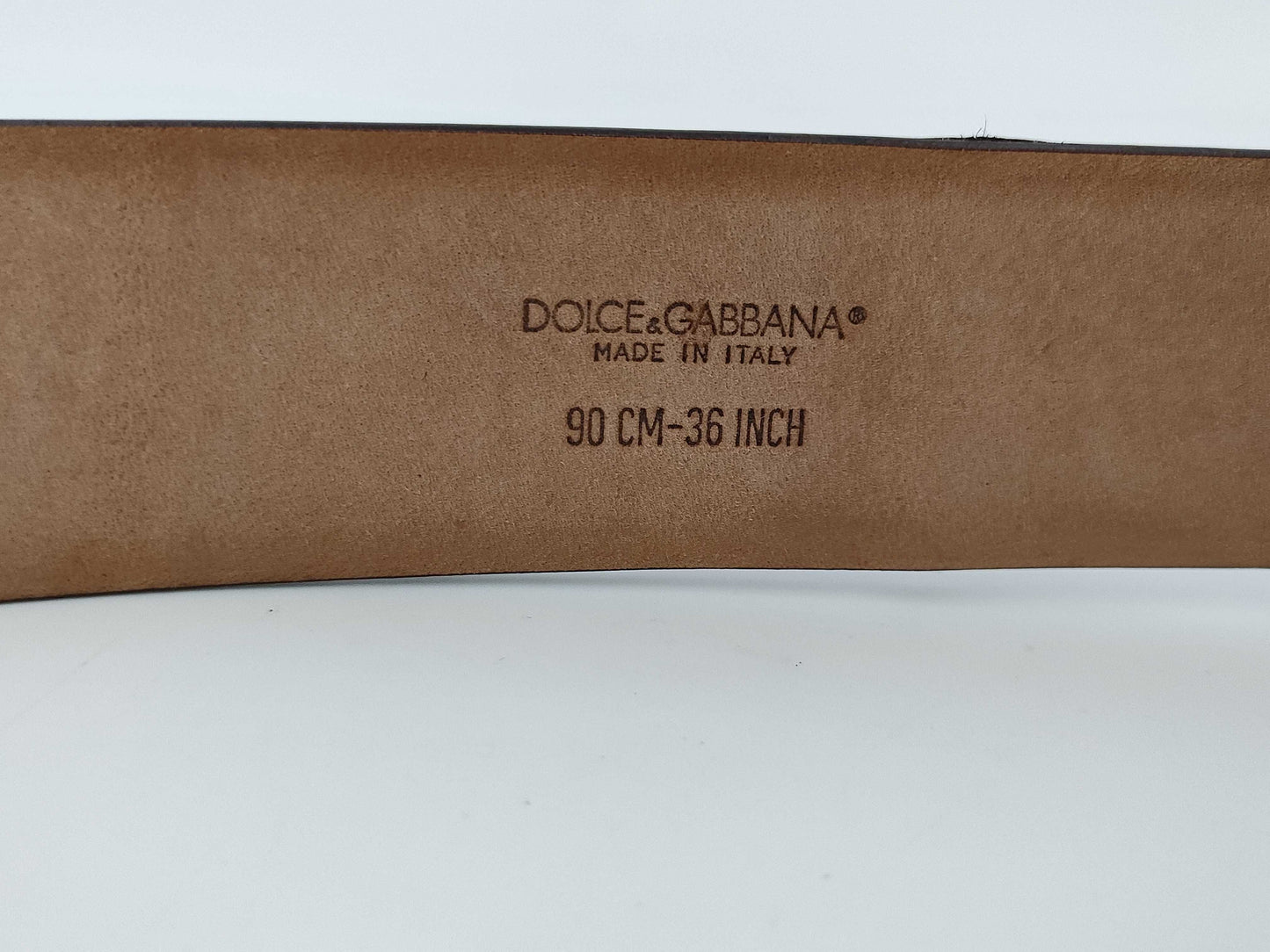 DOLCE&GABBANA Dolce&Gabbana Harako Leather Leopard Print Belt 90cm