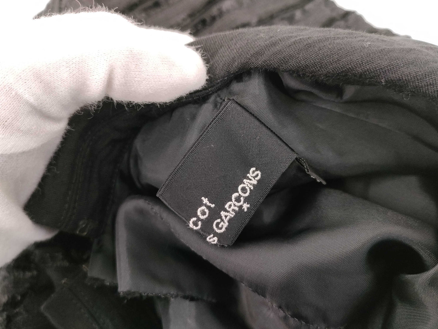 COMME des GARCONS COMME de GARCONS COMME de GARCONS COMME de GARCONS Early Archive AD2006 Velour Border Sleeveless Top Blouse Black Size M