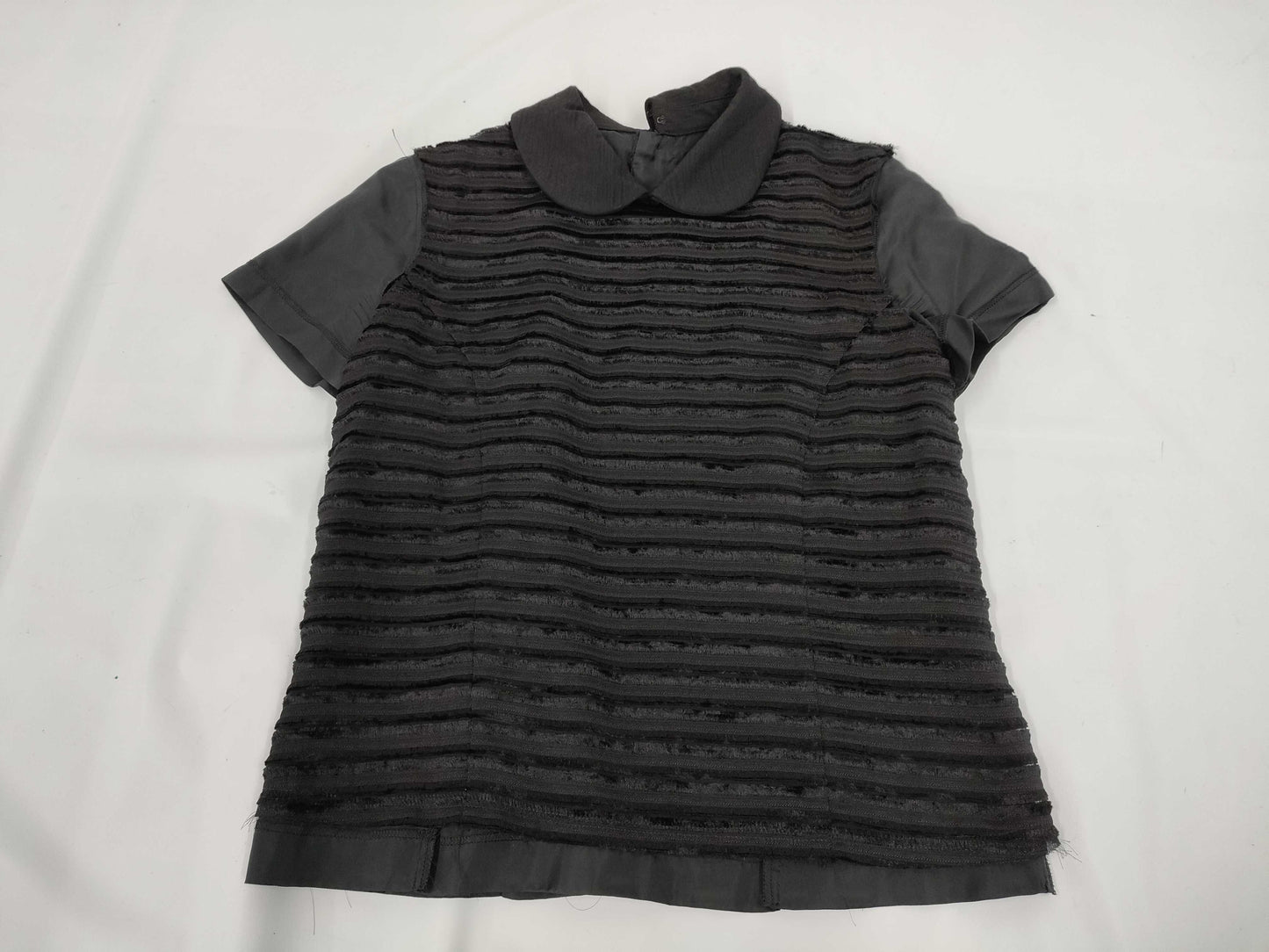 COMME des GARCONS COMME de GARCONS COMME de GARCONS COMME de GARCONS Early Archive AD2006 Velour Border Sleeveless Top Blouse Black Size M