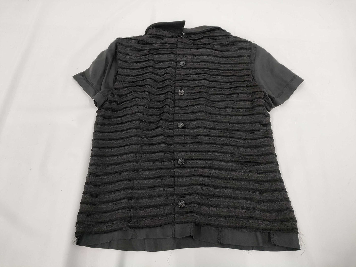 COMME des GARCONS COMME de GARCONS COMME de GARCONS COMME de GARCONS Early Archive AD2006 Velour Border Sleeveless Top Blouse Black Size M