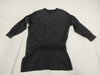 Ys Yohji Yamamoto Ribbed Cotton Long Sleeve Dress, Black, Size 2