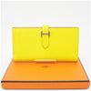 HERMES HERMES Bearn Souffle Verso Lime/Mauve Sylvestre Epsom Leather D Stamp Wallet