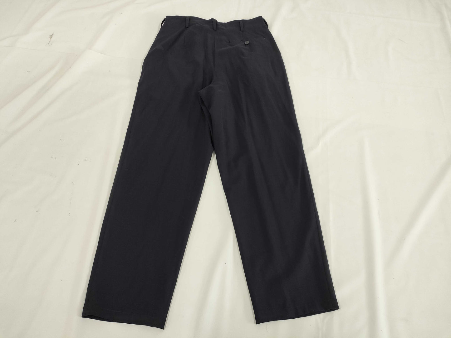 Ys Yohji Yamamoto Wool See-Through Slacks Navy Pants
