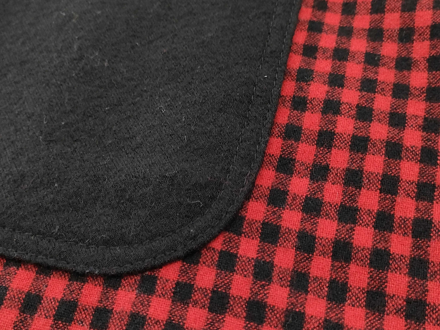 toricot COMME des GARÇONS Early Archive AD2013 Gingham Check V-Neck Wool Dress, Black/Red, Size M